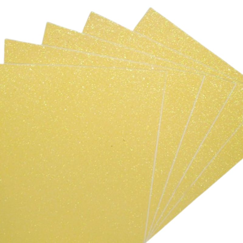 Flexica (foamiran) "Art studio of Happines" /1C-IR-EVA-021-ADH/ glitter on an adhesive base 1.6 mm solid (5 sheets in a pack)