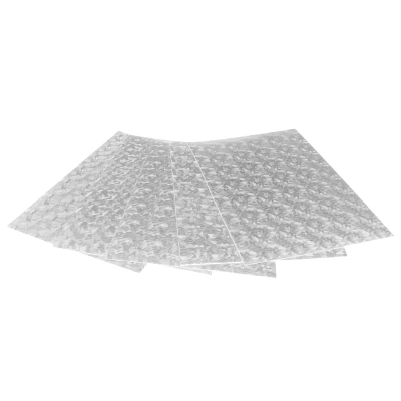 Flexica (foamiran) "Art studio of Happines" /HL-EVA-012/ holographic, 1.8 mm silver (5 sheets in a pack) (1/200)
