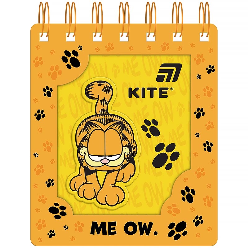 Notebook A6/80 sheets. "Kite" /GF26-276/ die cut, spiral Garfield Retro/Classic (1/50)