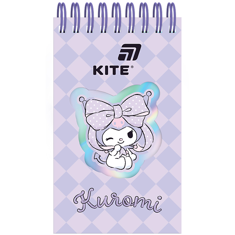 Notebook A6/80 sheets. "Kite" /HK26-279-2/ cut, spiral Kuromi (1/50)