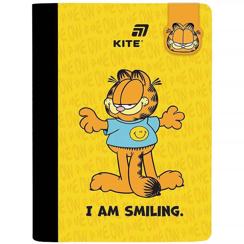 Notebook A5/60 sheets. "Kite" /GF26-192/ with magn. bookmark # Garfield Retro/Classic (1/20)