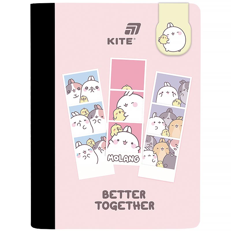 Notebook A5/60 sheets. "Kite" /ML26-192/ with magn. bookmark # Molang (1/20)