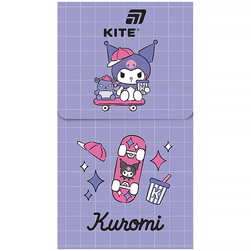 Блокнот 80х145мм/60арк. "Kite" /HK26-092-1/ на магніті, # Kuromi (1/30)