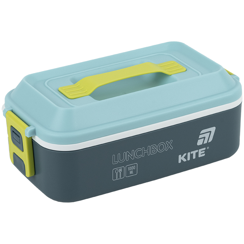 Lunch box "Kite" /K25-1183-2/ 1000 ml, with blue filling (1/36)