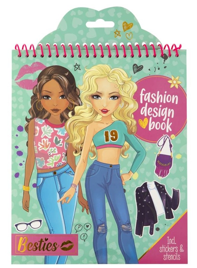 Набір для творчості 24*20см/20арк /2537-2/ "Створи модний образ Besties Fashion Design" наліпки 2арк.+ трафарет 2арк.,диз.папір 3арк. (1/12)