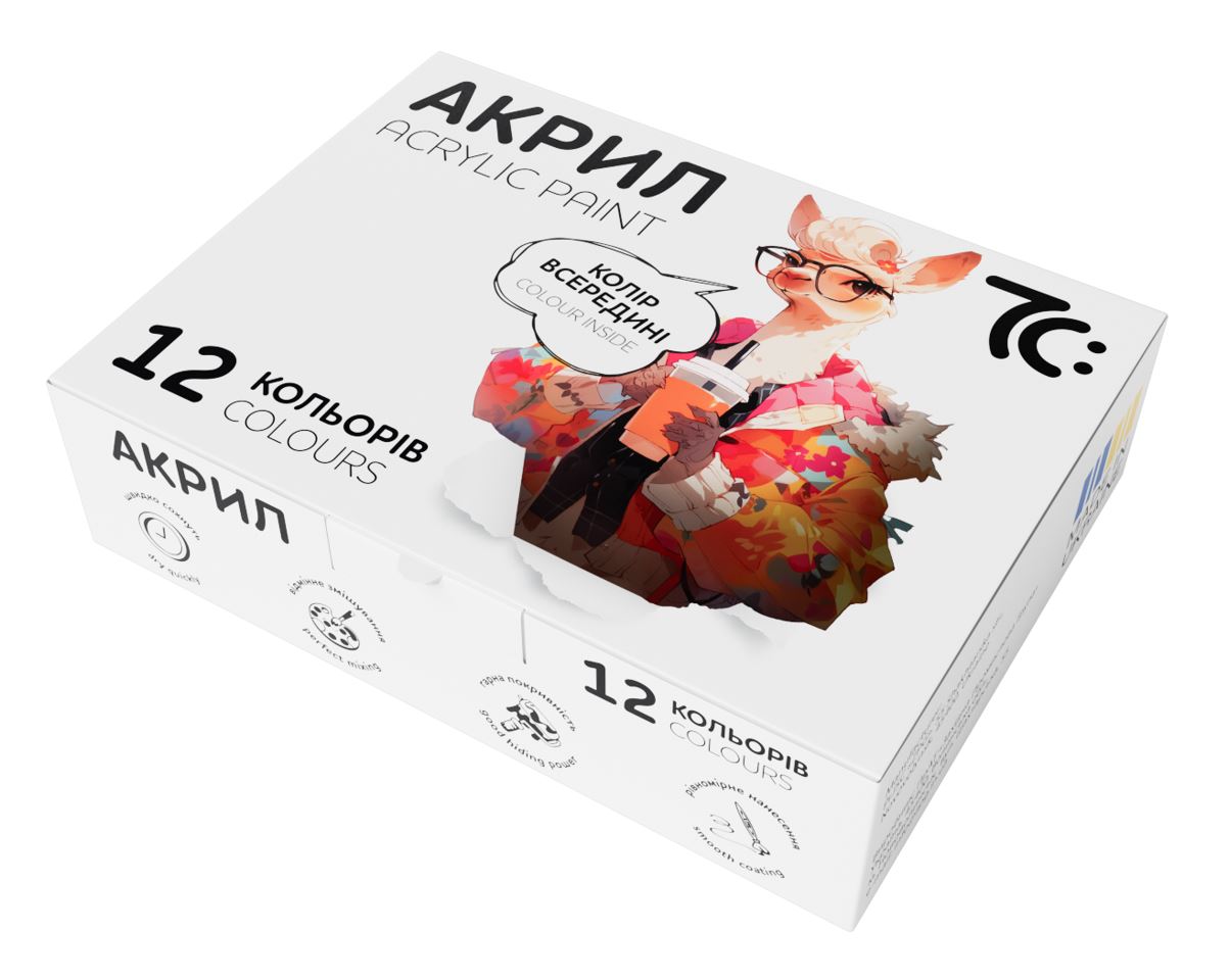 Set of acrylic paints "7C:" /7C51202/ 12 colors*10ml (1/12)