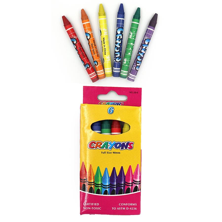 Крейда воскова 6 кол. "Crayons" /8496-6/ 0,9*80мм (1/240/960)