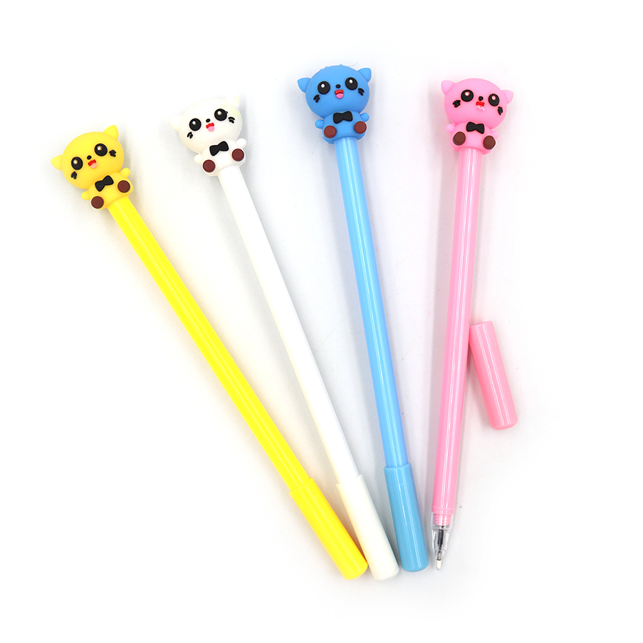 Gel pen "JO" /GP211/ "Kitty" with toy, blue, mix (12/144/1728)