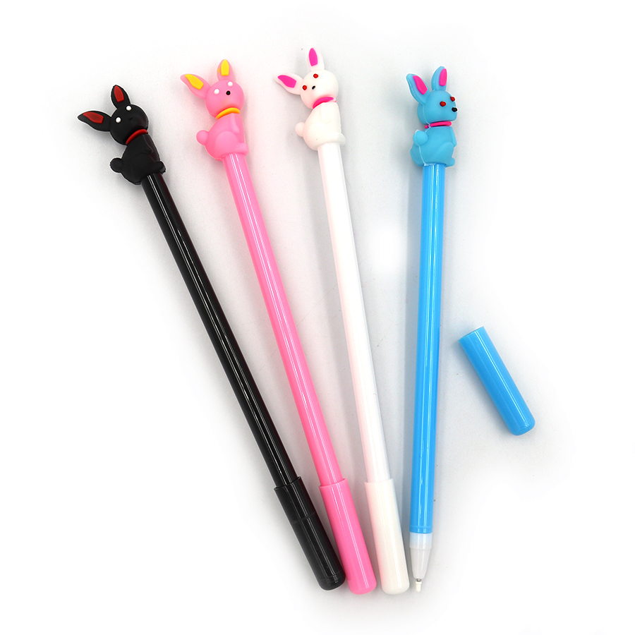 Gel pen "JO" /GP2387/ "Dog" with a toy, blue, mix (12/144/1728)