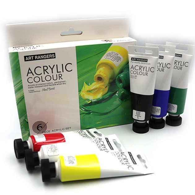 Set of acrylic paints "Art rangers" /32KRFEA0675-R/PA32.06075E/ 6 colors*75 ml, plastic tuba (1/6/12)