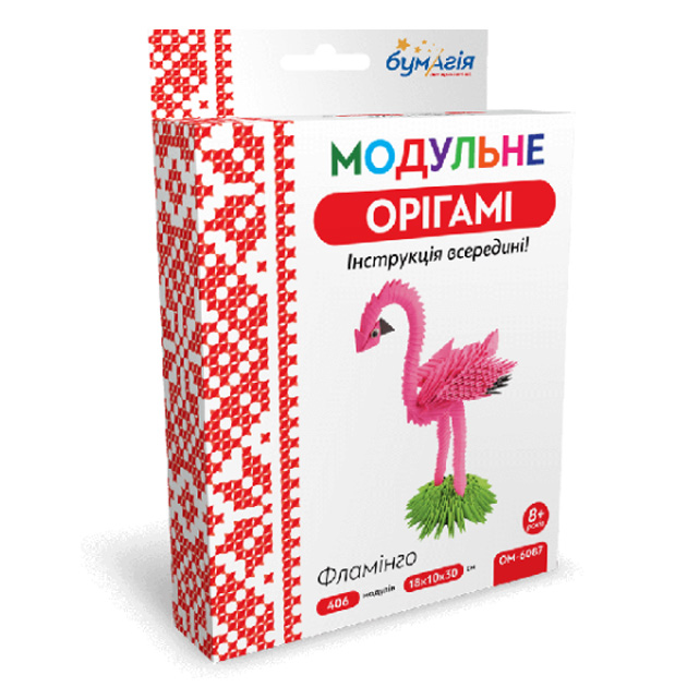 Modular origami "Paper" "Flamingo" /OM6087/ (1/24)