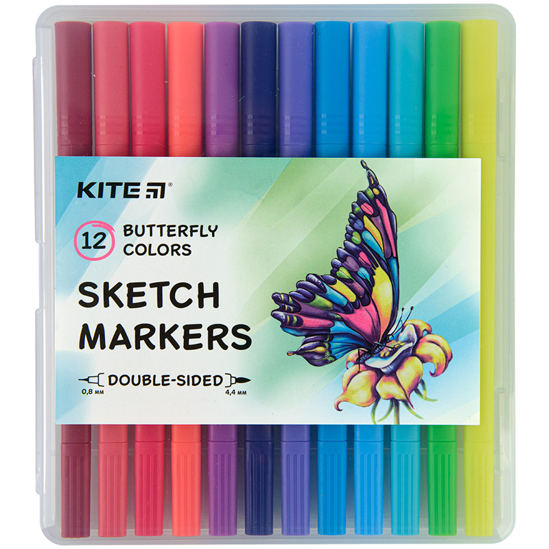 Sketch Marker double-sided "Kite" /K22-044-2/ set of 12 pcs. "Butterfly" (1/12/48)