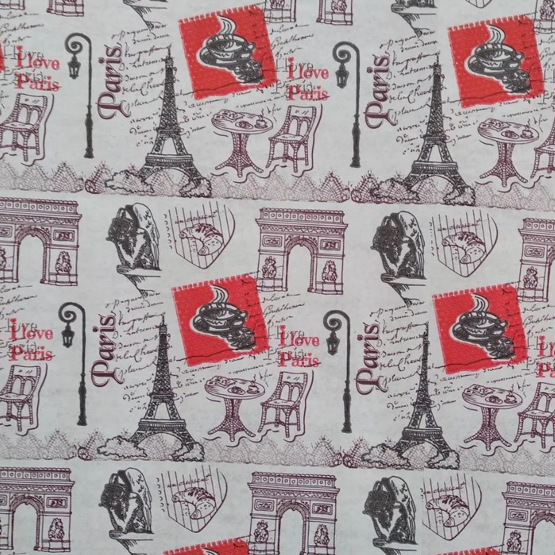 Папір пакувальний крафт "Unison"/Пт 423/ "Paris", бежевий колір, 0,7*8м
