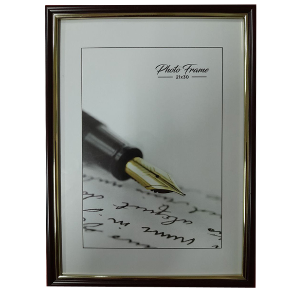Photo frame 21*30 "33 Amigos" /2130-LA-119/ brown with gold, baguette 1515 semicircular (1/36)