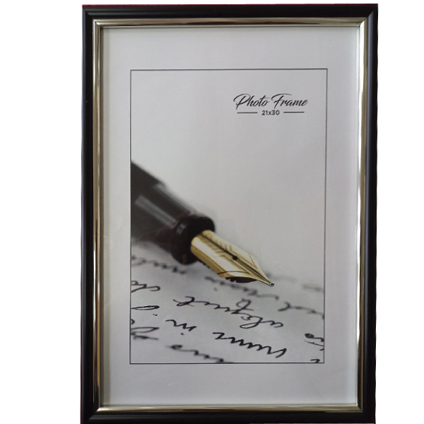 Photo frame 21*30 "33 Amigos" /2130-LA-112/ black with silver, baguette 1515 semicircular (1/36)