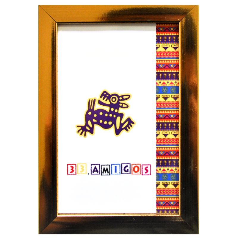 Photo frame 30*40 "33 Amigos" /3040-1611-3934/ gold, baguette 1611 flat (1/23)