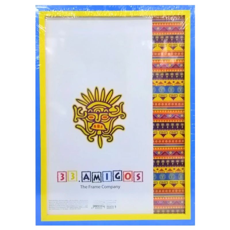 Photo frame 30*40 "33 Amigos" /3040-1611-50U/ yellow-blue, baguette 1611 flat (1/23)