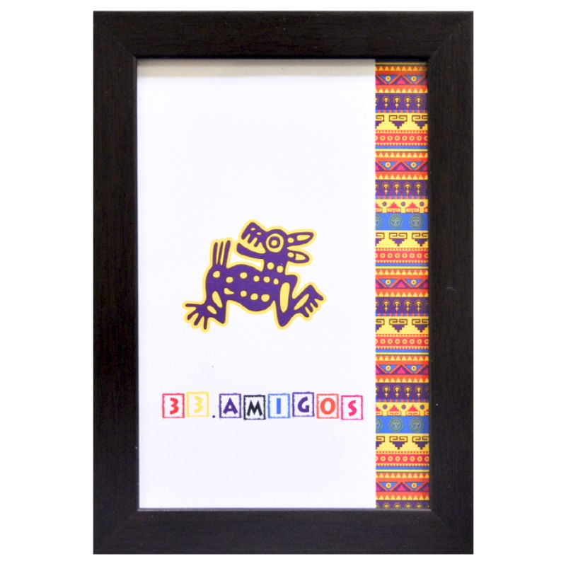 Photo frame 21*30 "33 Amigos" /2130-1611-054-2/ dark brown, baguette 1611 flat (1/46)