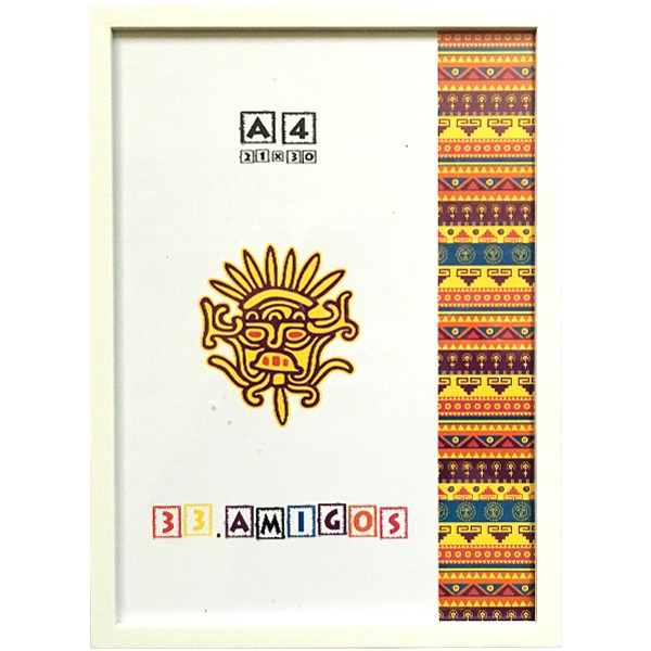 Photo frame 21*30 "33 Amigos" /2130-1611-015-3/ white, baguette 1611 flat (1/46)