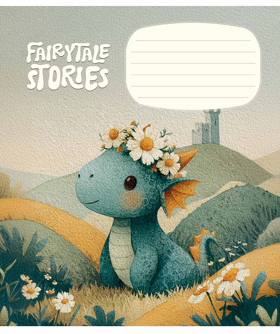 Зошит уч. "Школярик" 12арк.# /3755K/ Fairytale Stories ВД-лак (дівчинка) (30/300)