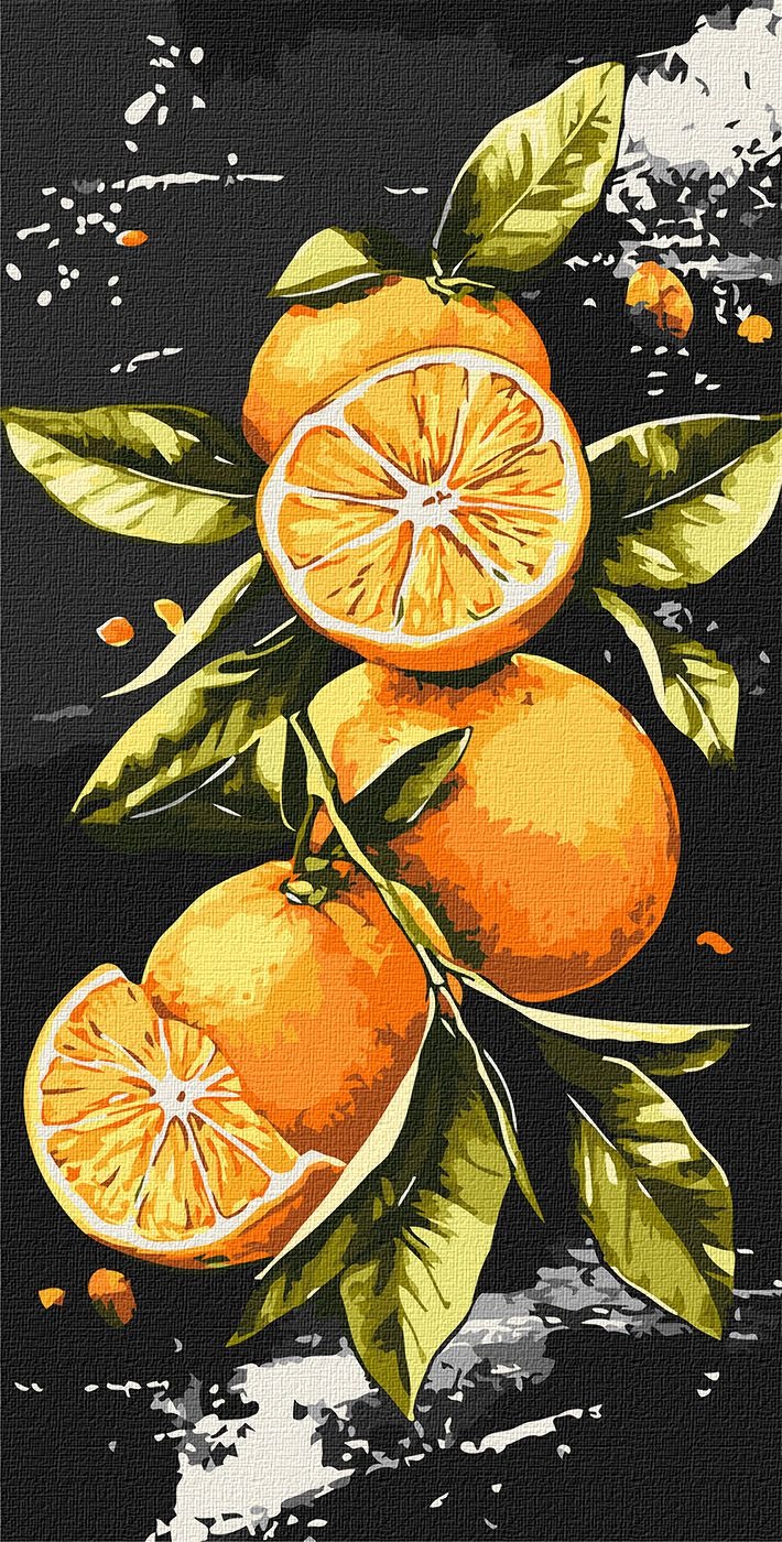 Painting by numbers "Ideyka" /KHO5736/ "Juicy oranges" 40*80 cm