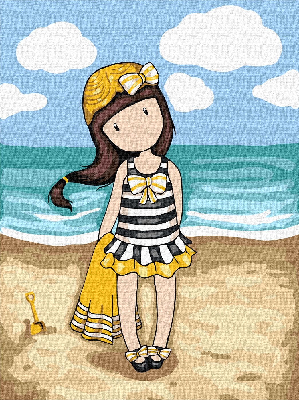 Painting by numbers "Ideyka" /KHO8677/ "Beach Belle Santoro Gorjuss Collection" 30*40cm