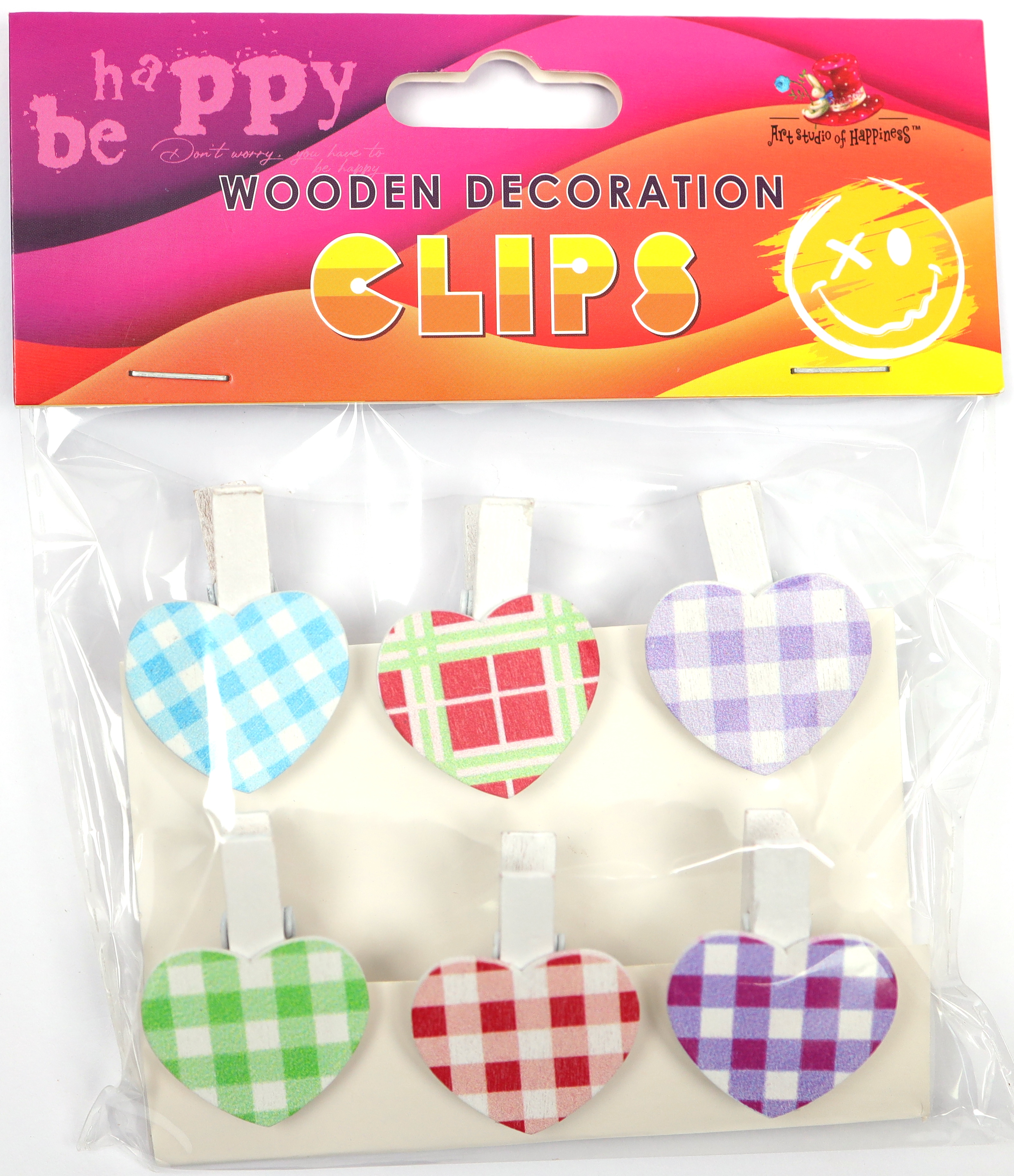 Decorative clothespins "ASH" /200185/ wooden 6 pcs. (1/144)