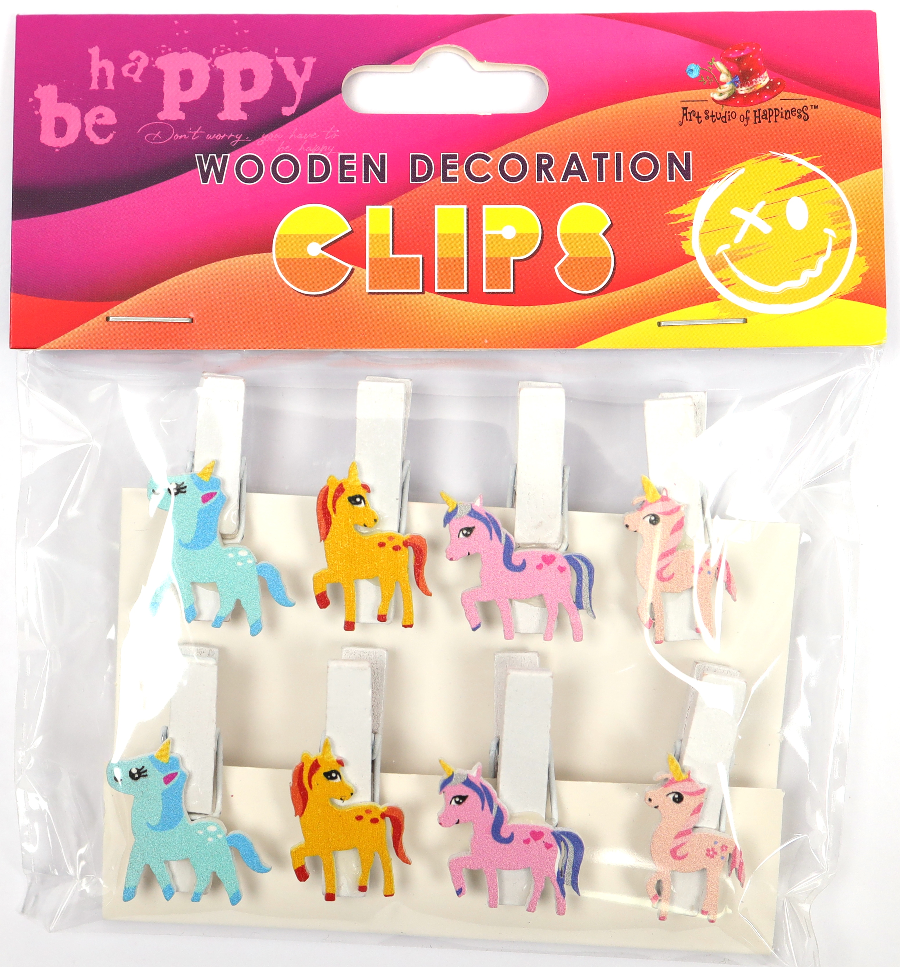 Decorative clothespins "ASH" /200160/ wooden 8 pcs. (1/144)