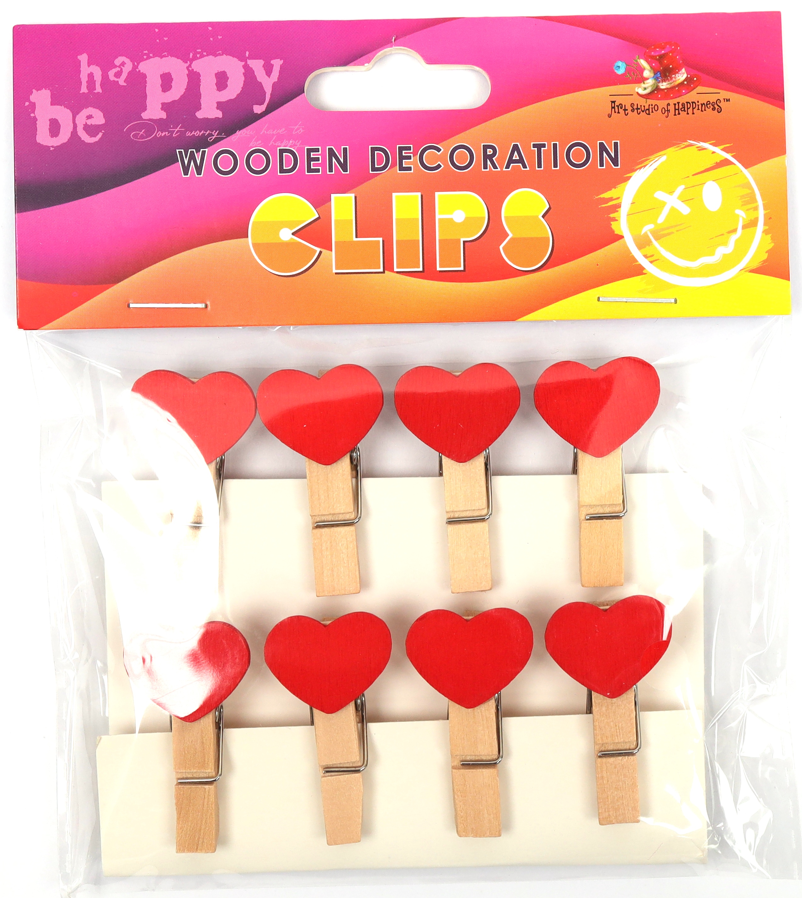 Decorative clothespins "ASH" /200173/ wooden 8 pcs. (1/144)