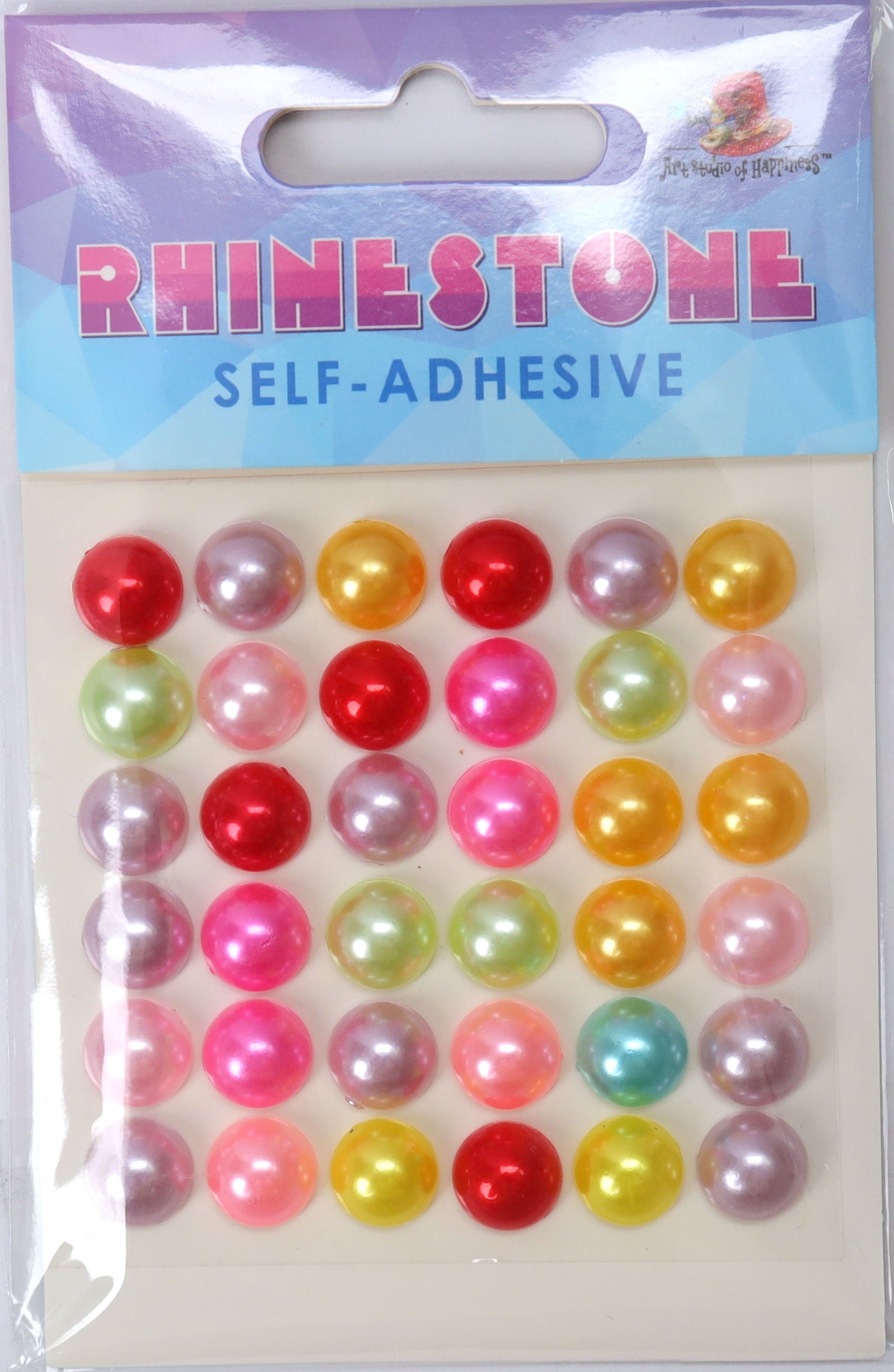 Self-adhesive rhinestones "ASH" /213836/ 1.3 cm, 36 pcs. (1/288)
