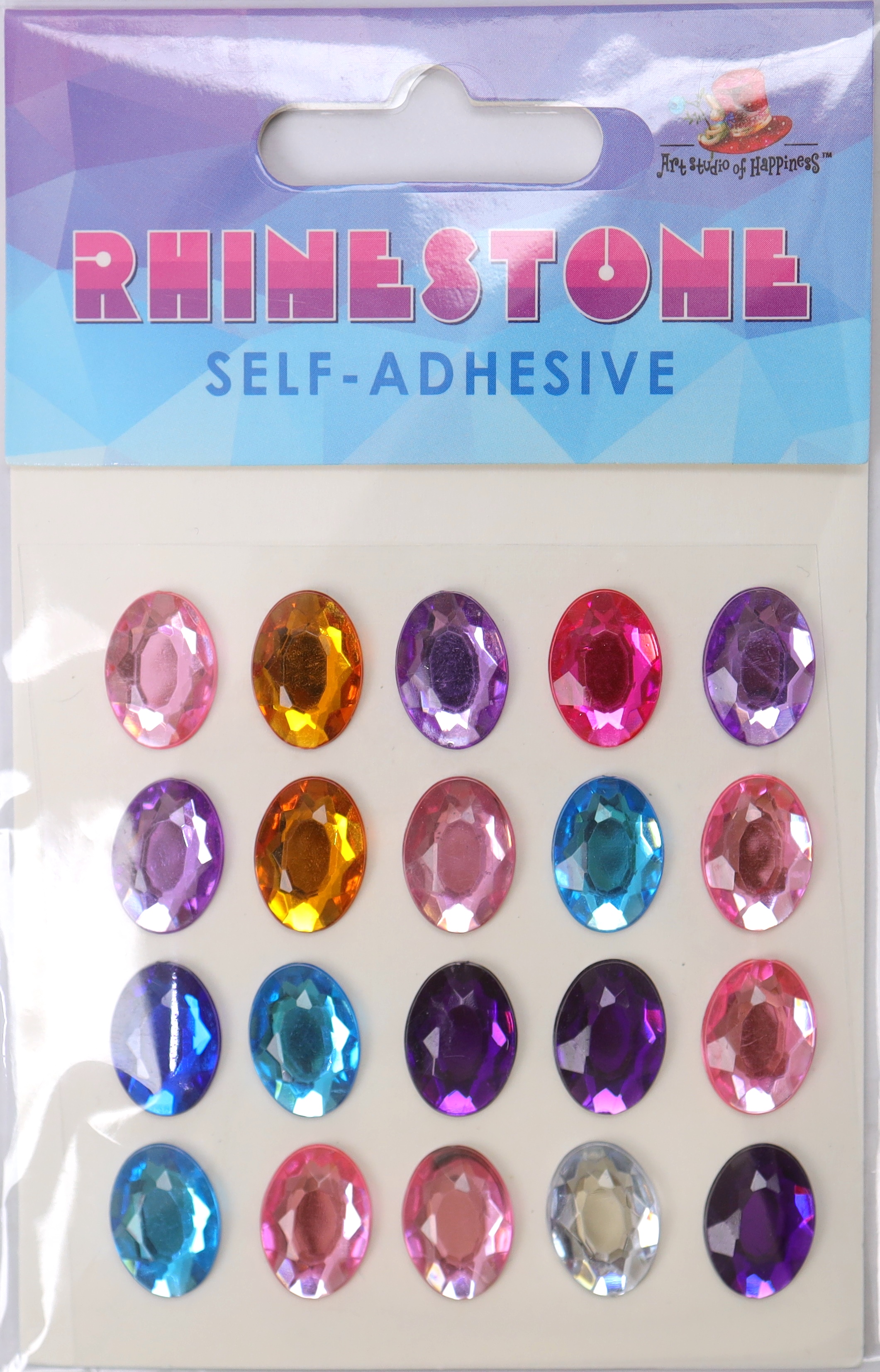 Self-adhesive rhinestones "ASH" /213835/ 1.4*1.0 cm, 20 pcs.  (1/288)