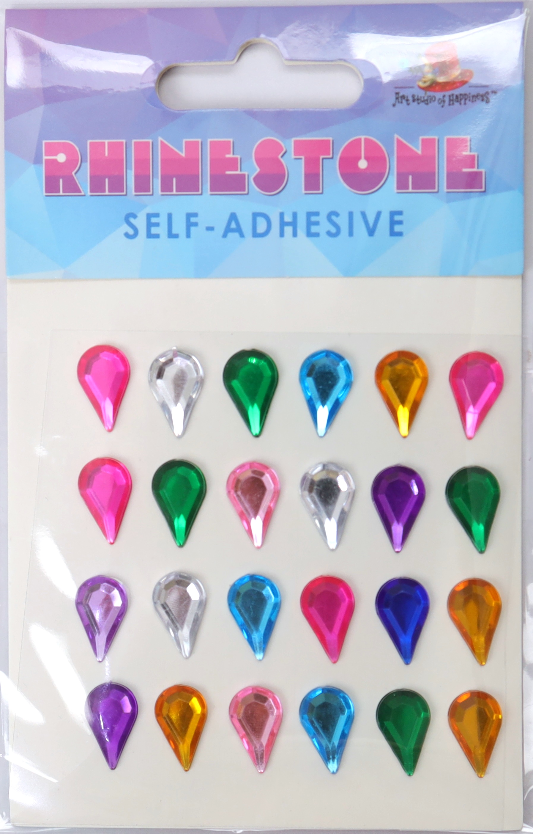 Self-adhesive rhinestones "ASH" /213834/ 1.8*1.3 cm, 24 pcs. (1/288)