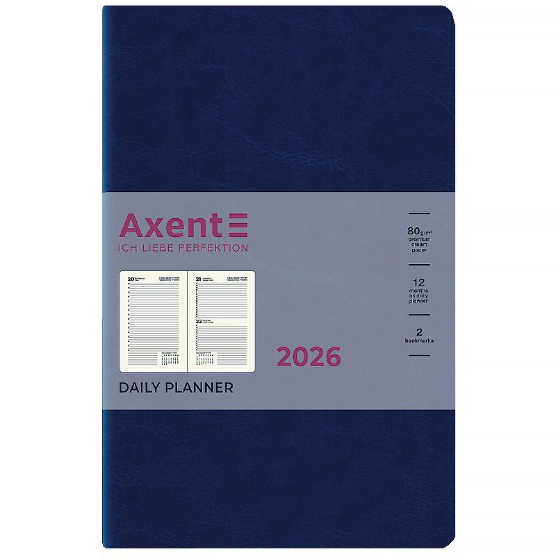 Щоденник "Axent" 2026 /8821-26-02-A/ Partner City Soft, 145*210, синій (1/12)