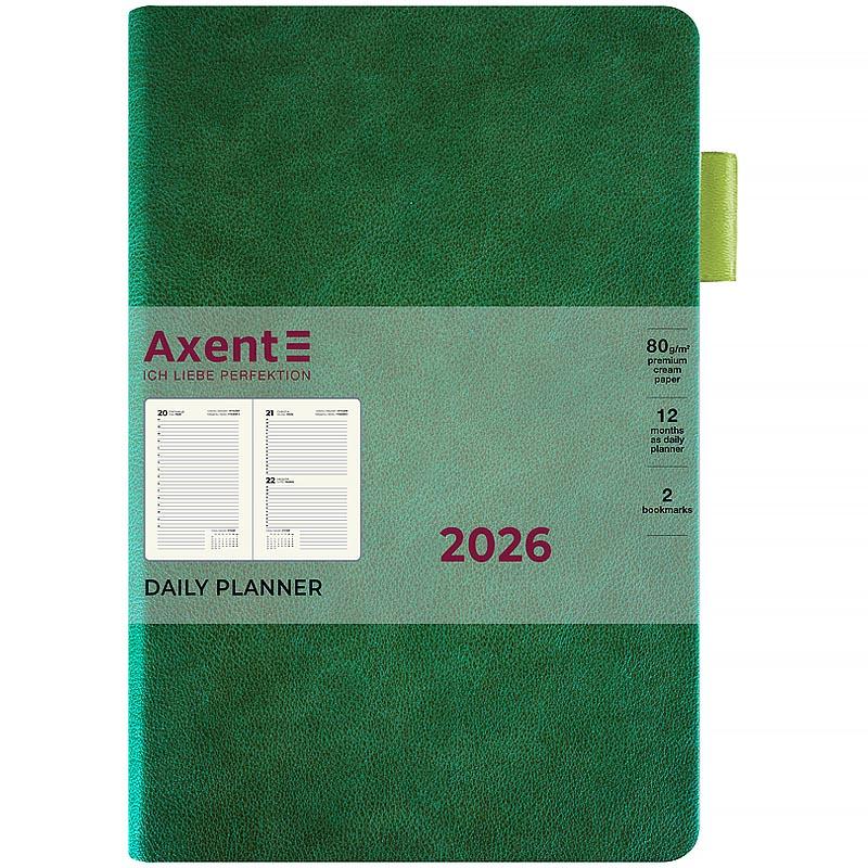 Щоденник "Axent" 2026 /8827-26-2-A/ Partner Muse Soft, 145*210, зелений (1/12)