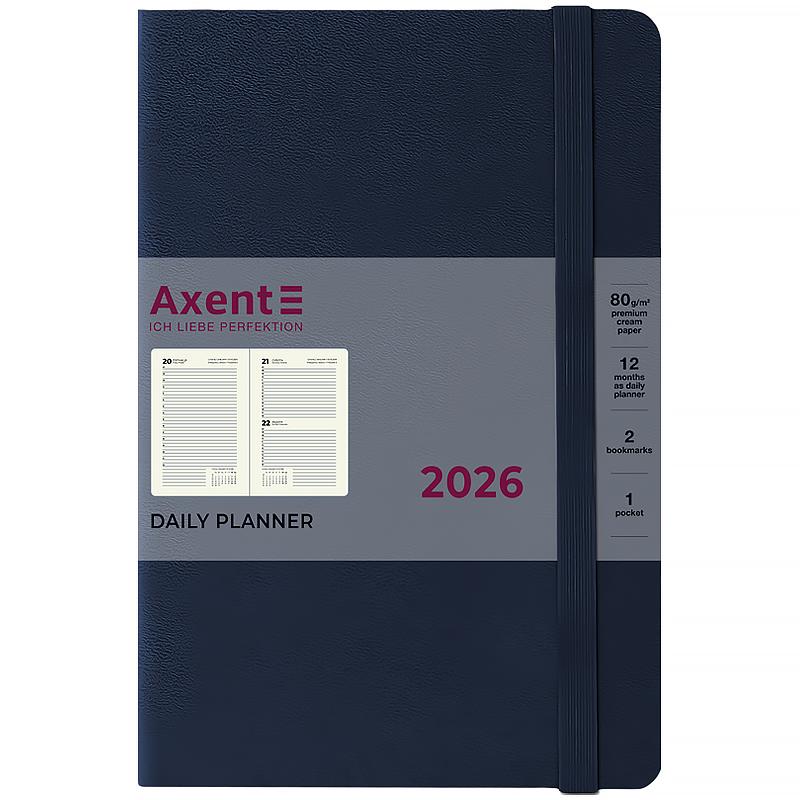 Щоденник "Axent" 2026 /8819-26-02-A/ Partner Strong, 145*210, синій (1/12)