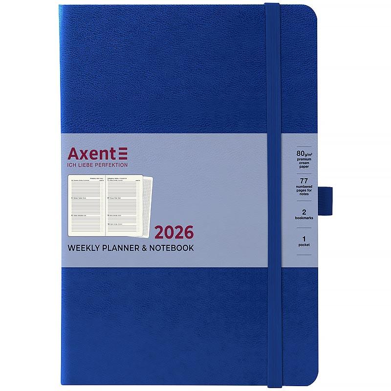 Щотижневик "Axent" 2026 /8530-26-02-A/ Grand Strong, 195*255, синій (1/12)