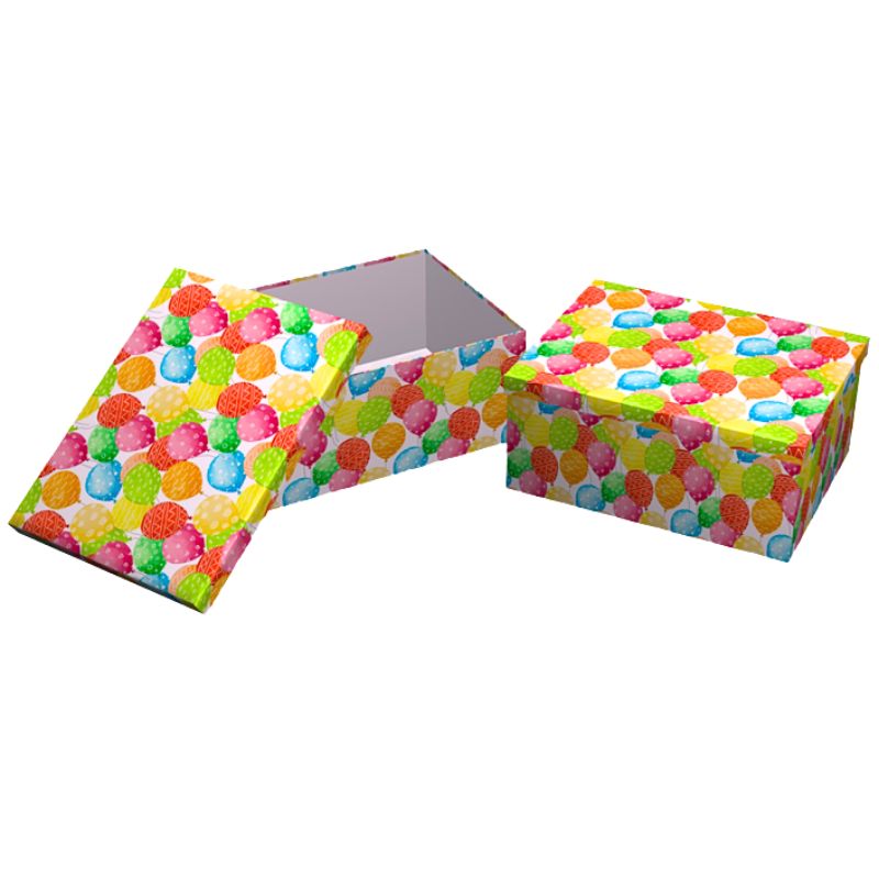 Gift box /281973/ rectangular "Balloons", 10 pcs/pack, 37.5x29x16-19x13x7.5 cm