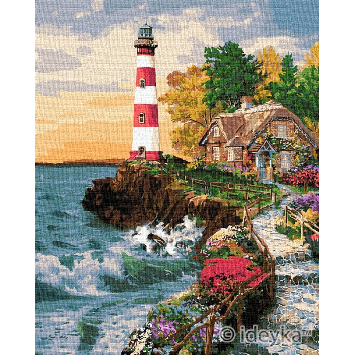 Picture by number "Ideyka" /KHO2835/ "House at the lighthouse" 40*50 cm