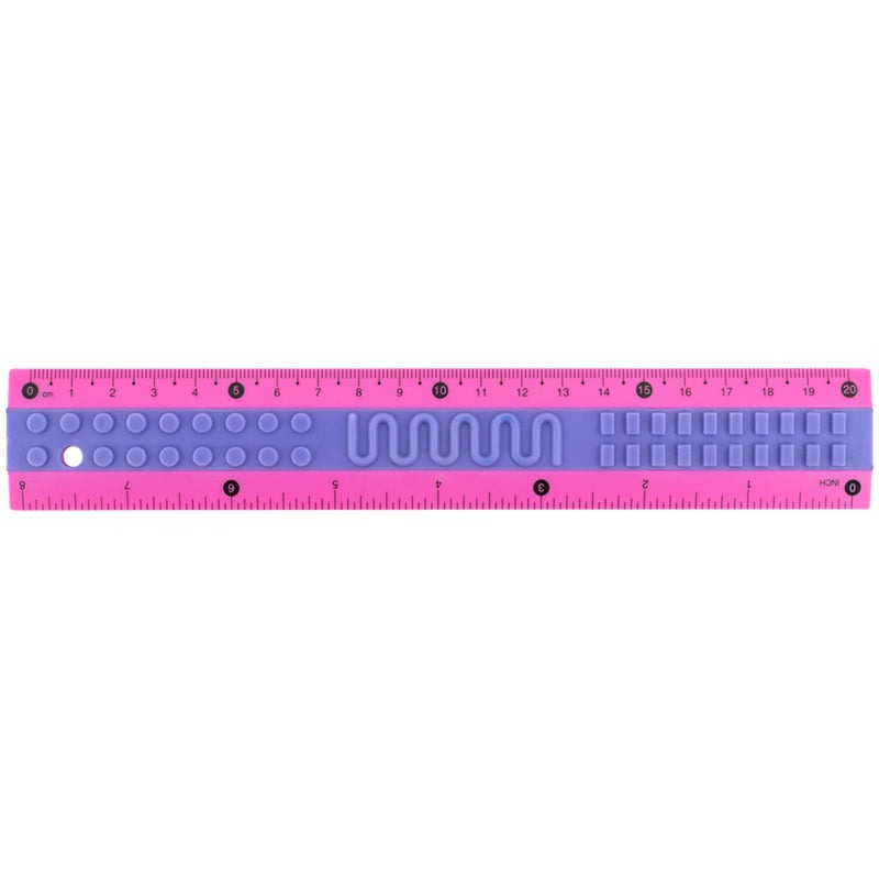 Ruler 20 cm sq. "Kite" /K-1268-1/ pink-purple (1/36)