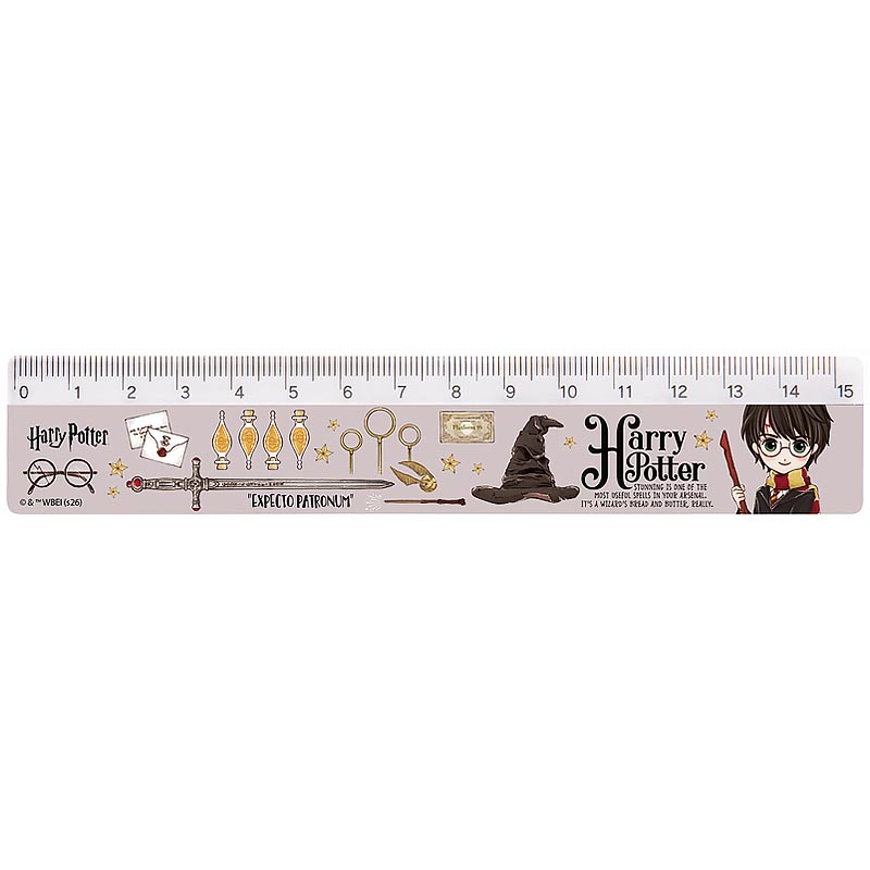 Лінійка 15см пл. "Kite" /HP26-090/ Harry Potter (1/100)