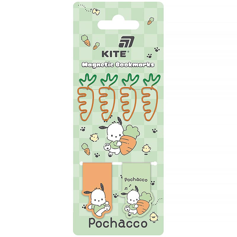 Set of magnetic bookmarks "Kite" /PC26-495/ with shaped paper clips Pochacco (1/24)