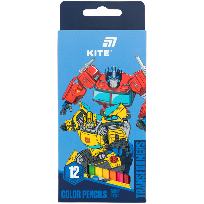 Олівці кольорові "Kite" 12 кол. /TF26-051/ Transformers (1/12)