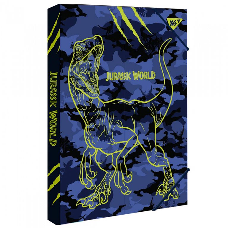 Папка для праці картон на гумці А4 "Yes" /491556/ "JURASSIC WORLD" (1/20)