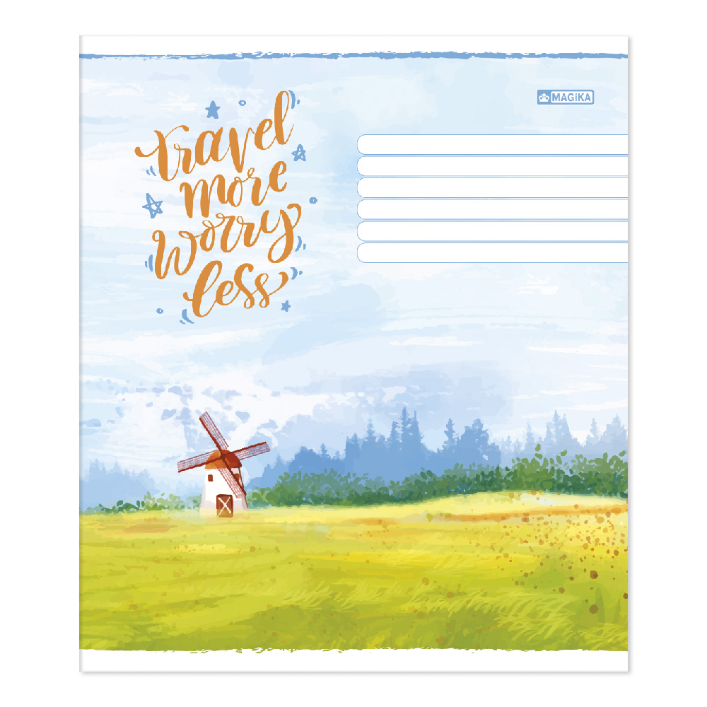 Student's notebook "Magika" 12 sheets == /TV-67/ №0010 "Girl's Mix", UV varnish, soft touch (20/480)