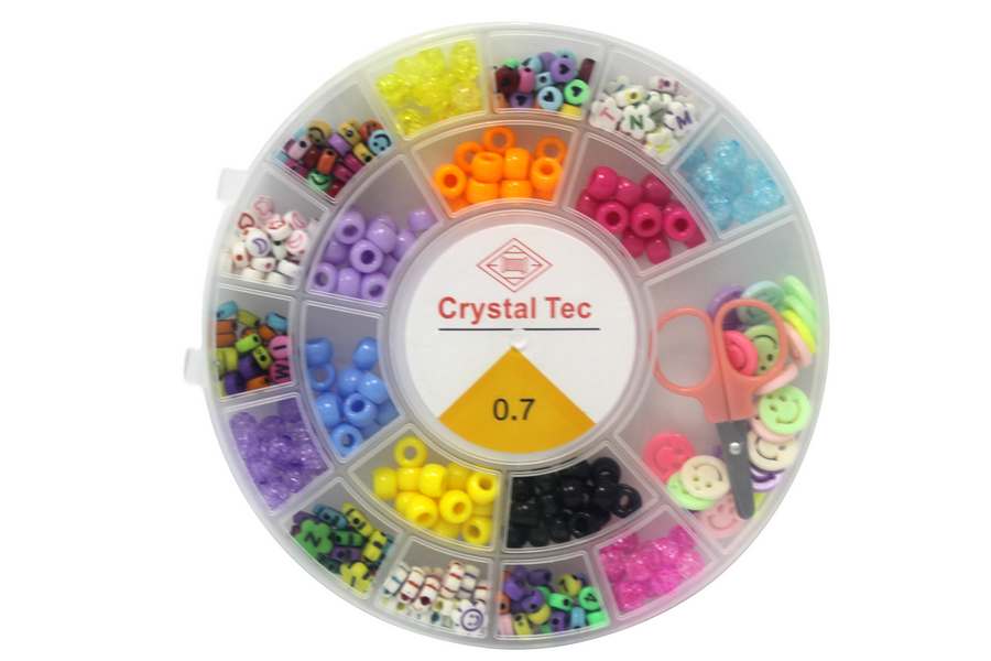 Set for creativity "WB" /13955/ beads in a round box with an elastic band (1/12)