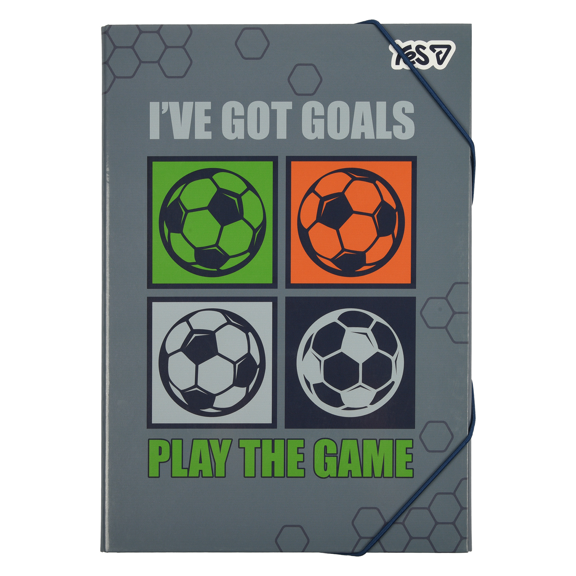 Folder for work cardboard on rubber band A4 "YES" /500255/ Football (1/20)