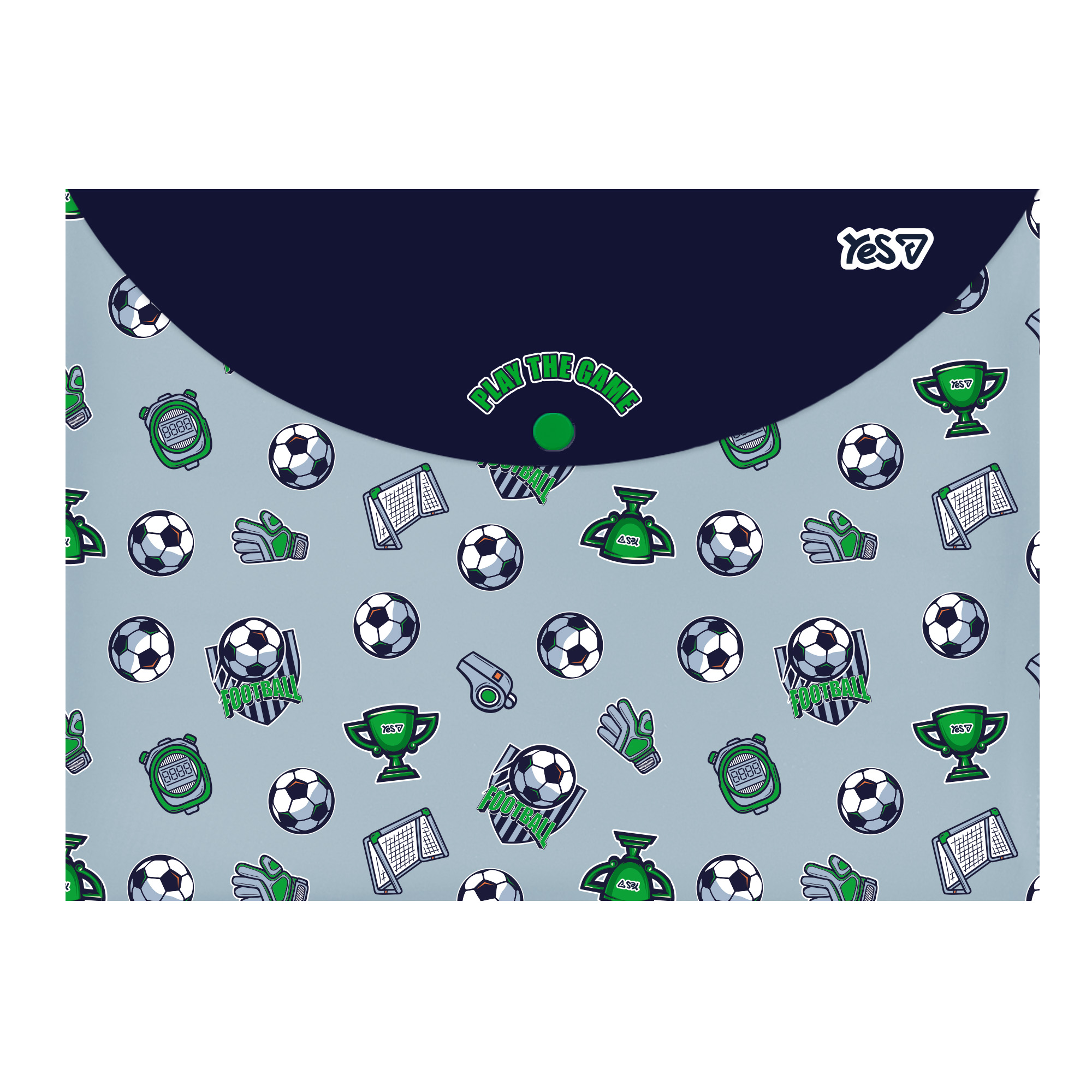 Папка-конверт на кнопці В5 "Yes" /492378/ Football (12/240)