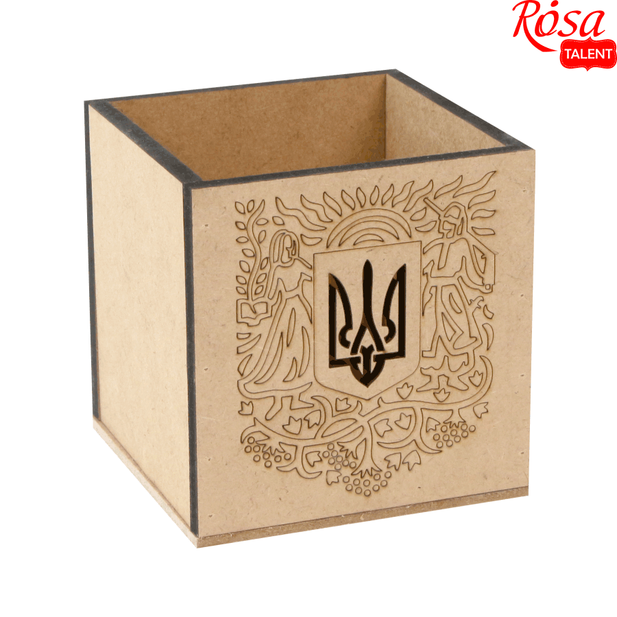 Стакан "Rosa Talent" /240803/993/ „Тризуб“ МДФ, 10х10х10см