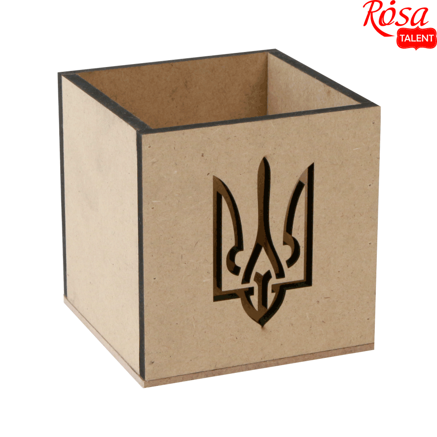 Стакан "Rosa Talent" /240804/006/ „Тризуб“ МДФ, 10х10х10см