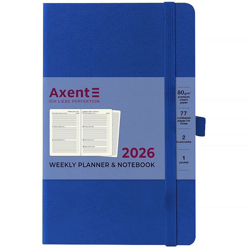 Щотижневик "Axent" 2026 /8505-26-38-A/ Partner Strong, 125*195, класичний синій (1/12)